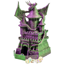 3D Printed Dice Spiral Staircase Castle Dice Tower for Miniature Wargaming, Dice Tower for Dungeons and Dragons Games