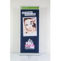 Economy Silver Broad Base Roll up Banner Stand