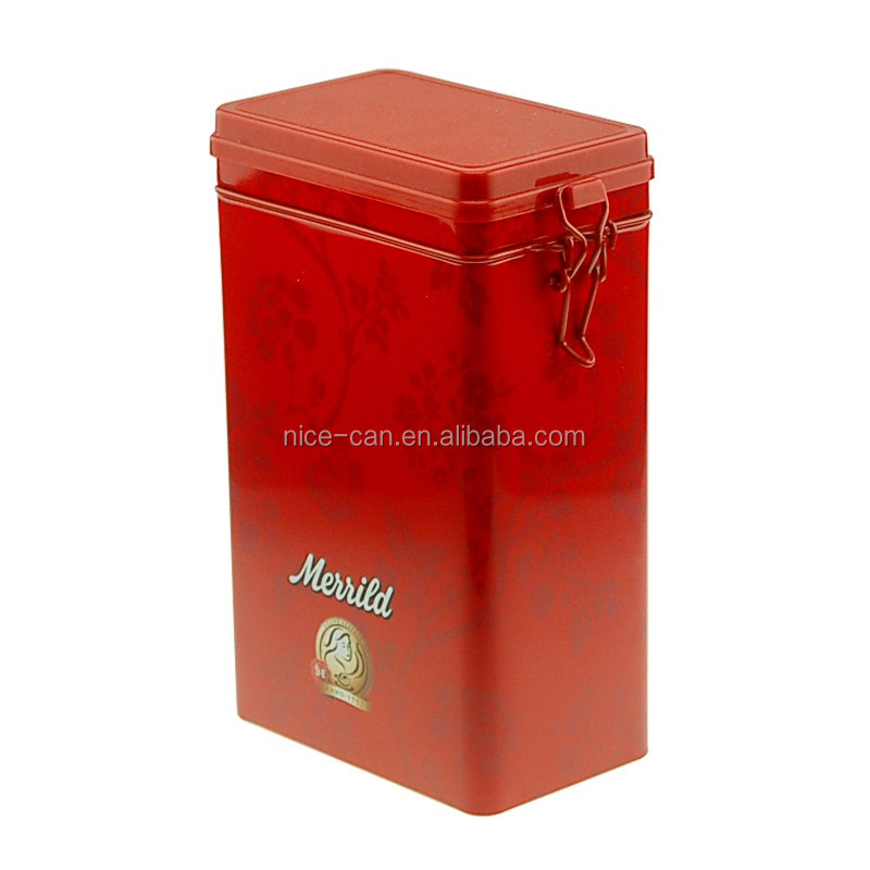 Coffee & Tea Tin Box with Air-tight clip lid