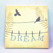 Bird Painting Printed Words