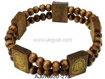 wooden beads bangle