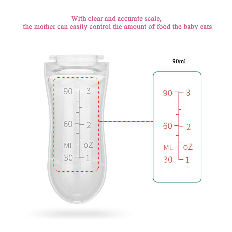 silicone baby bottles baby dispensing spoon 90 ml baby feeder bottle