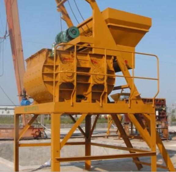 Electric Self Twin Shaft Concrete Mixers For Sale