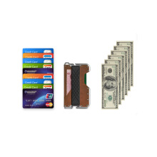 Titanium Minimalist Wallet Leather Credit Card holder
