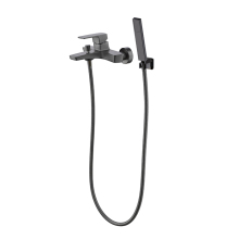 Copper Wall Mounted Tub Filler With Handheld Shower