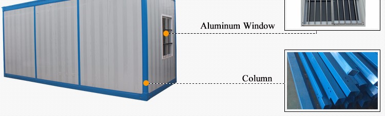 Easy To Install house pre fab container/flat pack container house/light steel structure house container