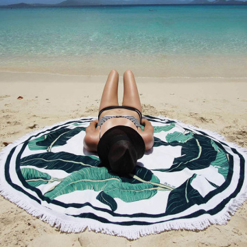 custom shaped round beach towel 180cm