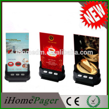 Pub alarm system wireless table buzzer with light