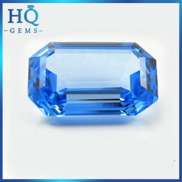 102# spinel sky blue rectangle shape synthetic spinel