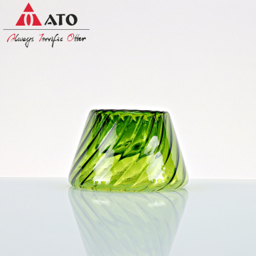 Green Glass votive holders