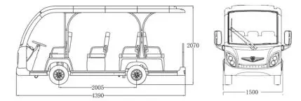 Ce Certificate 11 Seats Enclosed Electric Sightseeing Bus