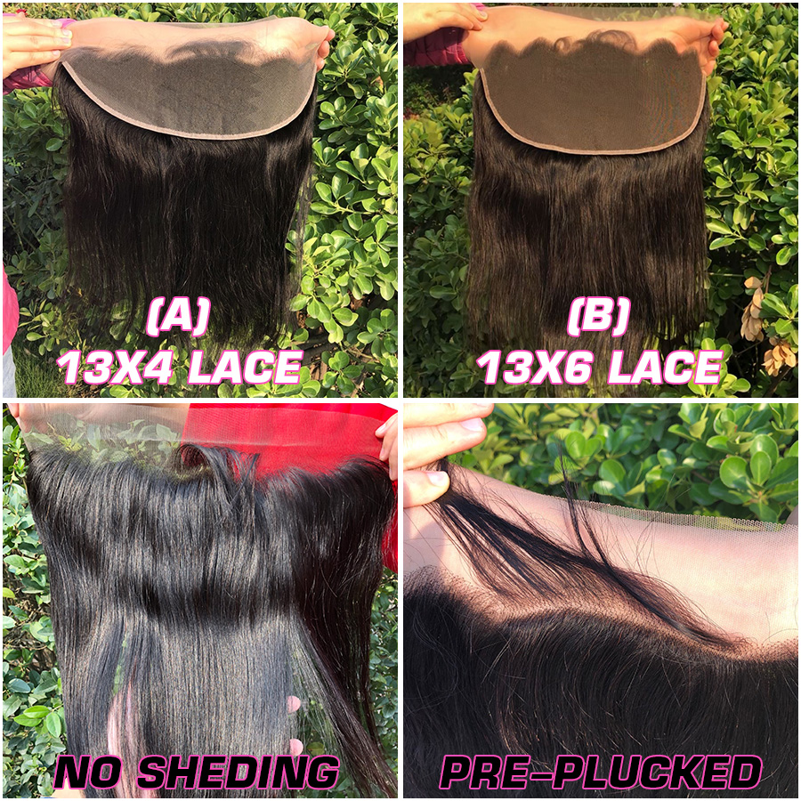 Cuticle Aligned Pre-plucked 4X4 5X5 Transparent Lace Closure 13X4 HD Thin Film Swiss Frontal Hair Bundles With Closure