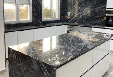 Natural stone kitchen countertop panel customized