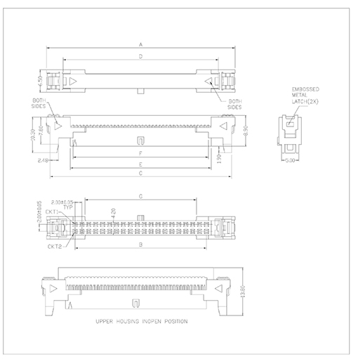 FCCS07 2.00mm IDC Socket 40,44,50P WITH METAL LOCK-7