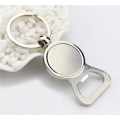 Fashionabla Circle Keychain Bottle Opener Metal Keyring