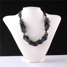 new products black acrylic resin beads chunky chain link necklace