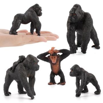 Wild Animal Model Realistic Gorilla Chimpanzee Figure Education Toys Children Figurine Collectible Soft Rubber Animal Kids toy