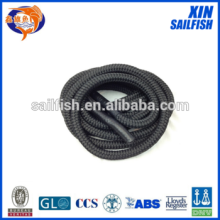 12mm black color double braided PET ropes