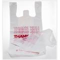 Packaging Roll HDPE Thank You Shopping Custom Printed Plastic T-Shirt Gusset Bags
