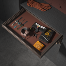 Customized Wardrobe Fitting Accessories: Moka Pull Out Storage for Necklaces, Belts, and Ties