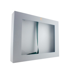 Custom Paper White Gift Box with Clear Lid