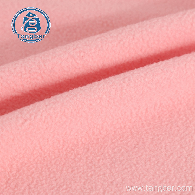 brushed pink polyester cotton polar fleece hoodie fabric