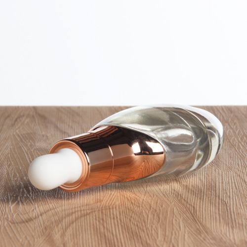 30ML transparent flat glass dropper bottle