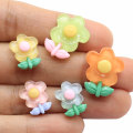 Cartoon Flower Flat Back Resina Cabochon Artigianato artificiale Collana Bracciale Gioielli Creazione di accessori Fai da te Art Decor