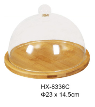Bamboo Cheese Board With Glass Dome