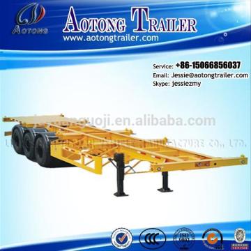 50tons 48ft skeleton container semi trailer / truck trailer with container lock