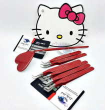 Red Glitter Different Shape Tweezers