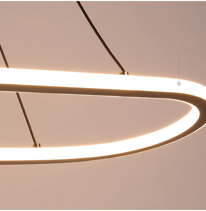 New style chandelier led pendant light creative rectangular dining table hanging lamp