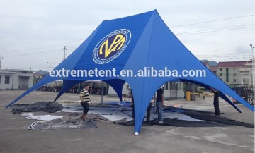 10m two-pole double peak star shade/star shaped twin tent for exhibition