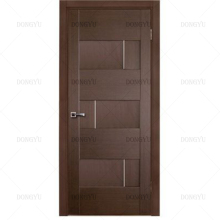 Durable Solid Wood Swing Door with Unique Carvings