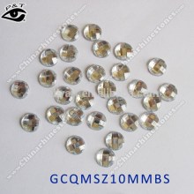 10MM Round Shape Crystal Clear Color Faceted Epoxy Rhinestone Hot fix Epoxy Stone
