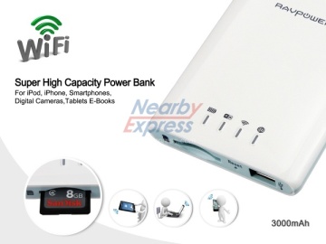 RAVPower RP-WD01 WiFi Driver, With Power Bank 3000mAh and WLAN Hot Spot Built-in