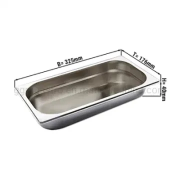 NSF Standard Size Stainless Steel Gastronorm Food Container Gn Pan