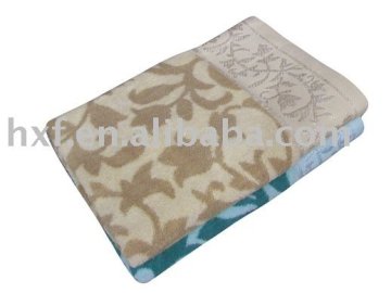 jacquard cotton velour bath towels