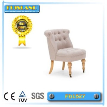 wholesale Modern fabric dining chair with wooden legs