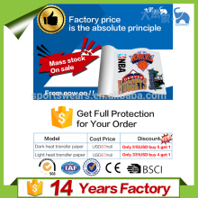 Custom eco solvent heat transfer paper for Cotton T-shirt