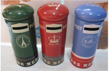 Trash Can/Garbage Can Shape Tin Savings Box