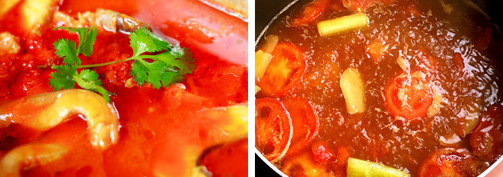 Tomato hot pot bottom material