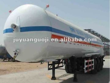 Tanker semi trailer for flammble liquid asphalt