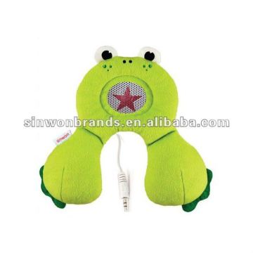 frog shape music plush speaker pillow