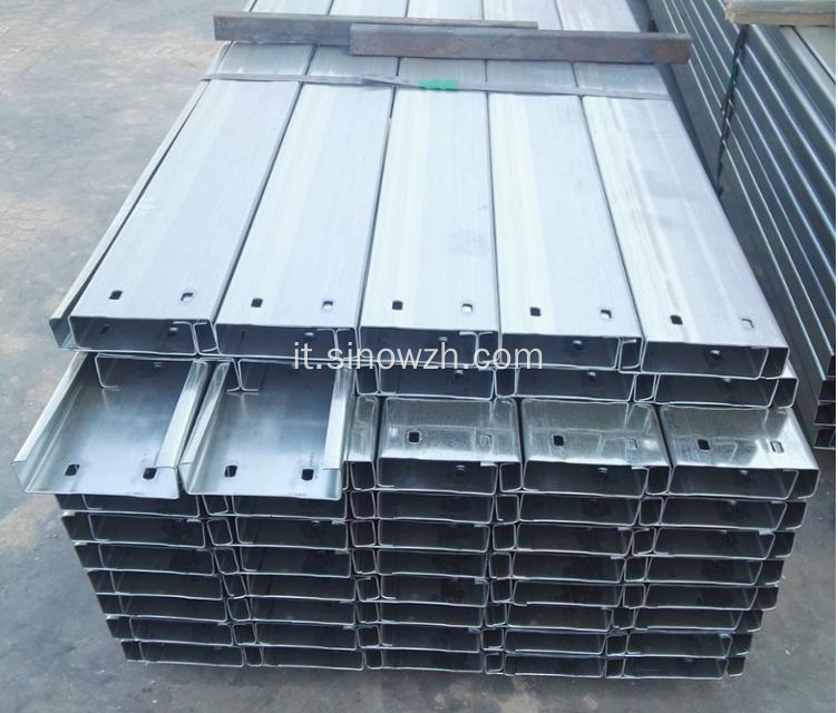 Zincato C tipo Steel Purlin / Canale