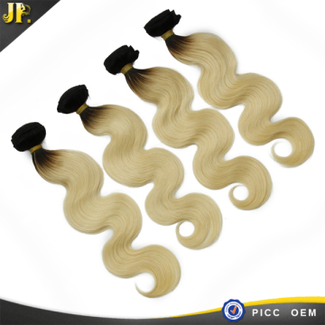 ombre color of 613 color hair indian body wave hair bundle