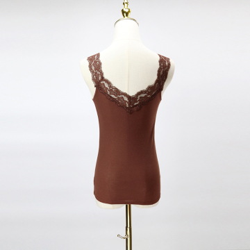 Elegant Strappy Vest Cami Top with Heartline Neckline