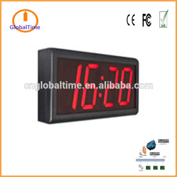 4'' 4-digit Red LED display NTP synchronized PoE clock