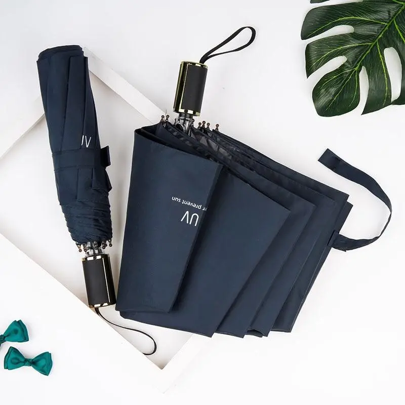 Portable Black Glue Anti Coating UV Sun&Rain Travel Custom Collapsible Types of Umbrella