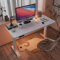 White home office adjustable desk